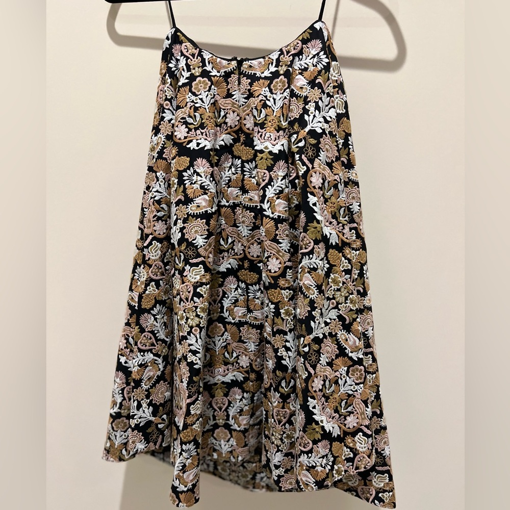 Caroline Constas Strapless Embroidered High Low Dress